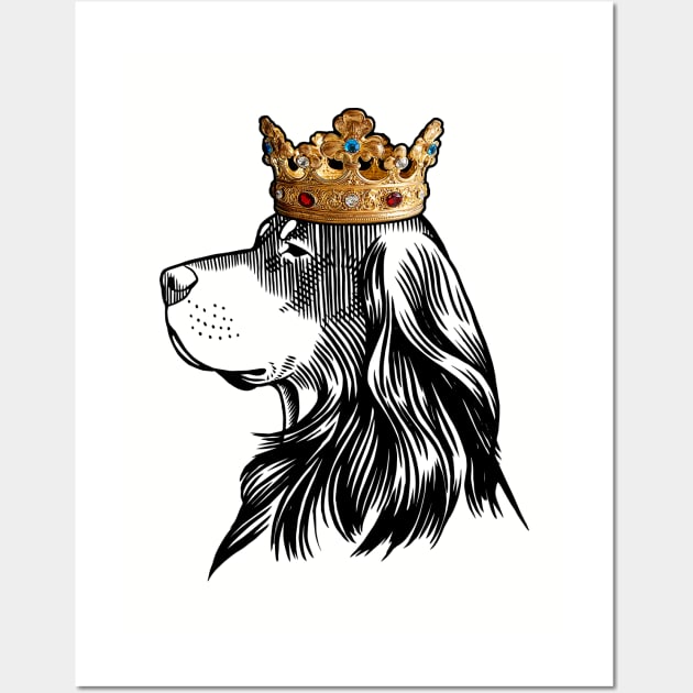 Gordon Setter Dog King Queen Wearing Crown Wall Art by millersye